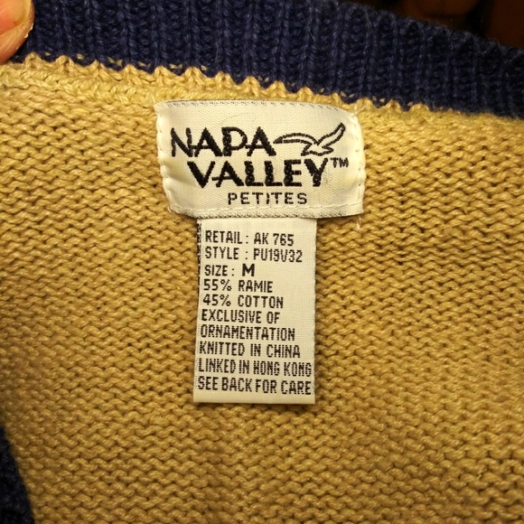 Vintage 80's Napa Valley   Embroidered Coffee Themed Button Front Sweater - Picture 12 of 14